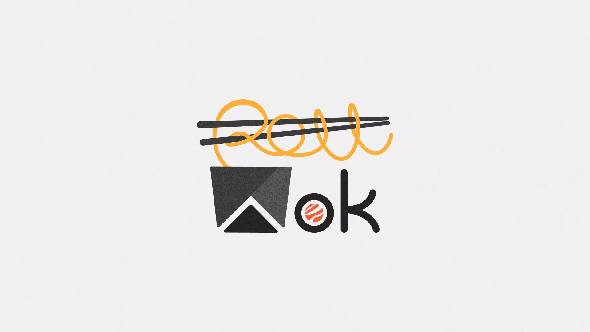 Разработка логотипа суши-бара «Roll Wok Club» в Вязниках
